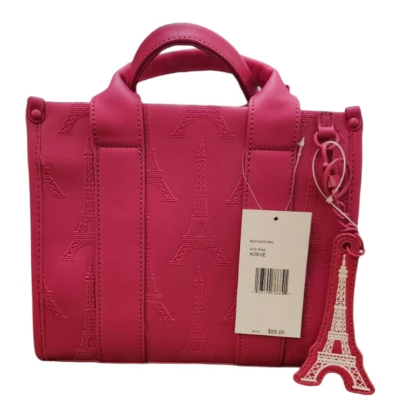 Betsey Johnson Pink Eiffel Tower Crossbody Bag - Picture 11 of 11